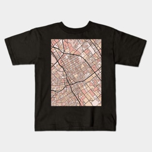 San Jose Map Pattern in Soft Pink Pastels Kids T-Shirt